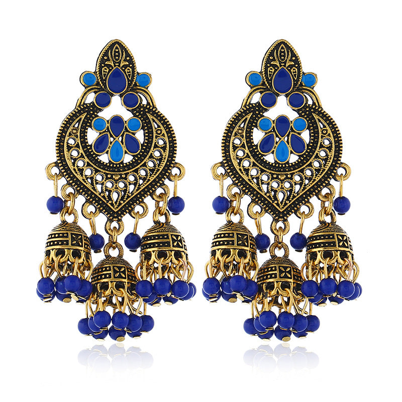 Carefully Selected Cross-Border Jewelry, European and American Fashion Tassel Earrings, Bohemian Alloy Personalized Ear Studs, Earrings, and Ear Accessories for Women