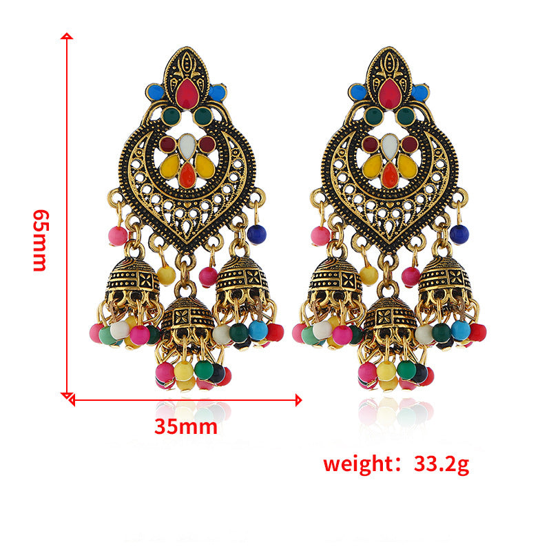 Carefully Selected Cross-Border Jewelry, European and American Fashion Tassel Earrings, Bohemian Alloy Personalized Ear Studs, Earrings, and Ear Accessories for Women