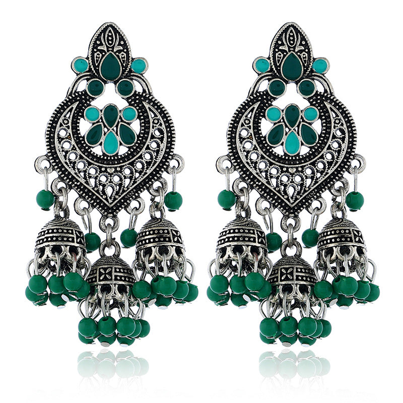 Carefully Selected Cross-Border Jewelry, European and American Fashion Tassel Earrings, Bohemian Alloy Personalized Ear Studs, Earrings, and Ear Accessories for Women