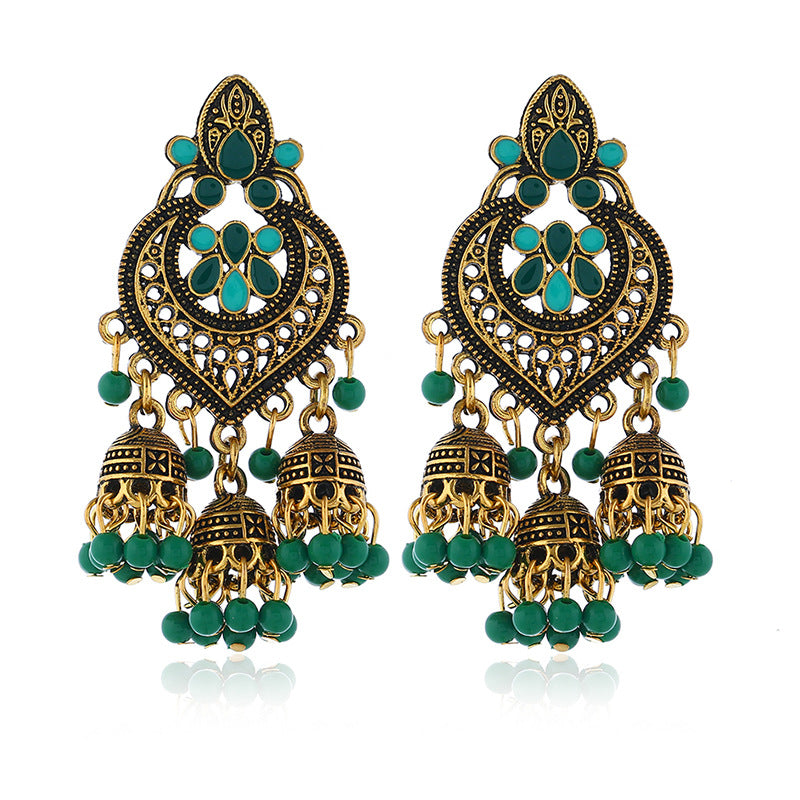 Carefully Selected Cross-Border Jewelry, European and American Fashion Tassel Earrings, Bohemian Alloy Personalized Ear Studs, Earrings, and Ear Accessories for Women