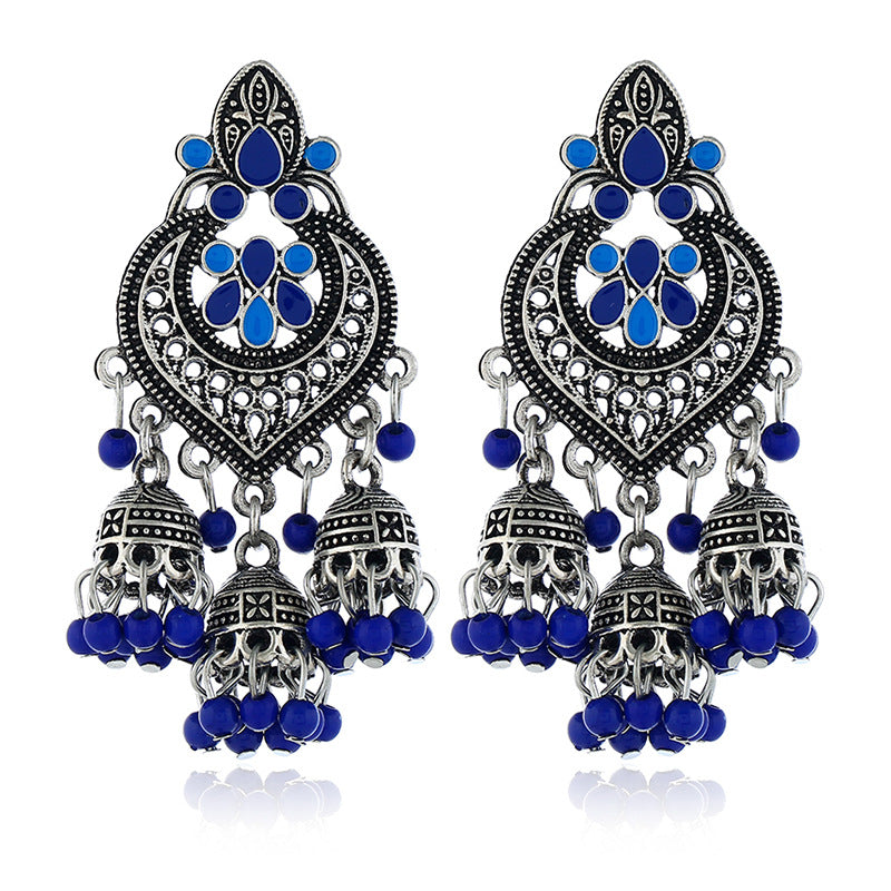 Carefully Selected Cross-Border Jewelry, European and American Fashion Tassel Earrings, Bohemian Alloy Personalized Ear Studs, Earrings, and Ear Accessories for Women