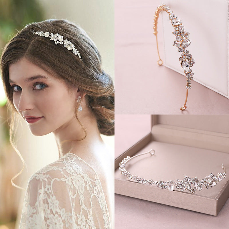 Baroque Crown European and American Hot Selling Crystal Bridal Tiara Crown Wedding Dress Accessories Bridal Jewelry Birthday Crown