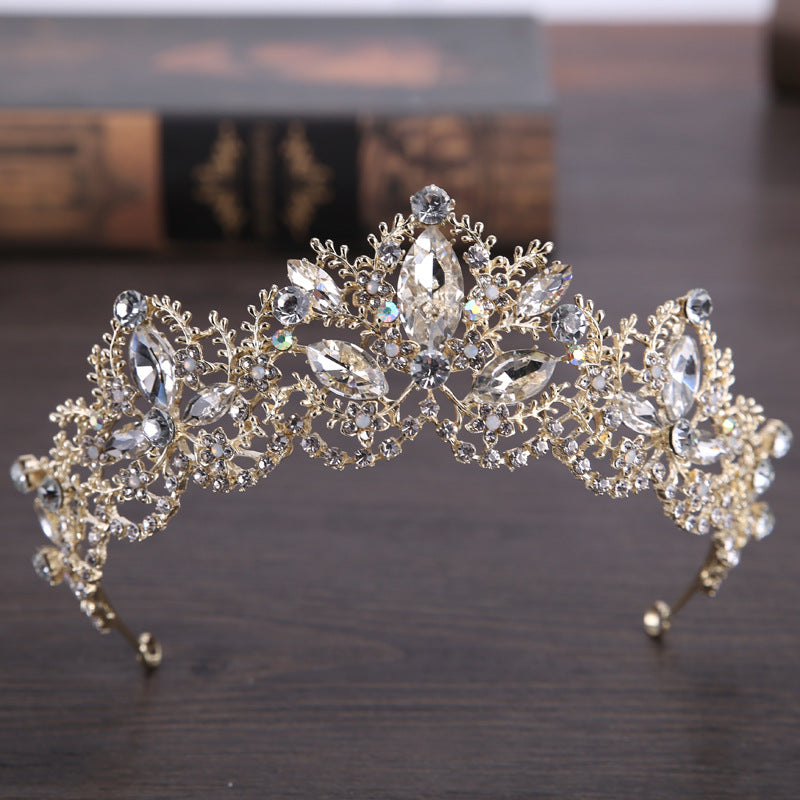 Baroque Crown European and American Hot Selling Crystal Bridal Tiara Crown Wedding Dress Accessories Bridal Jewelry Birthday Crown