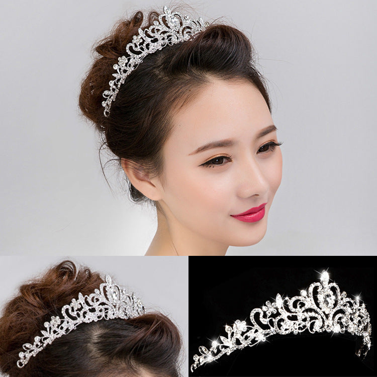 Baroque Crown European and American Hot Selling Crystal Bridal Tiara Crown Wedding Dress Accessories Bridal Jewelry Birthday Crown
