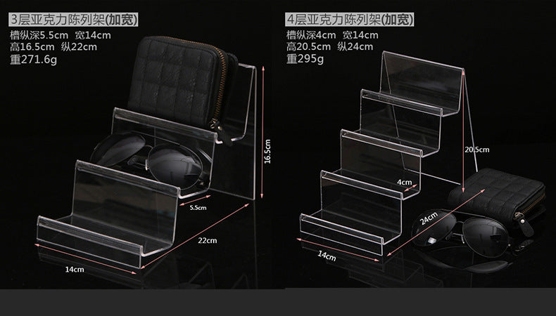 Multi-layer acrylic display stand mobile phone wallet display stand plexiglass transparent display display props