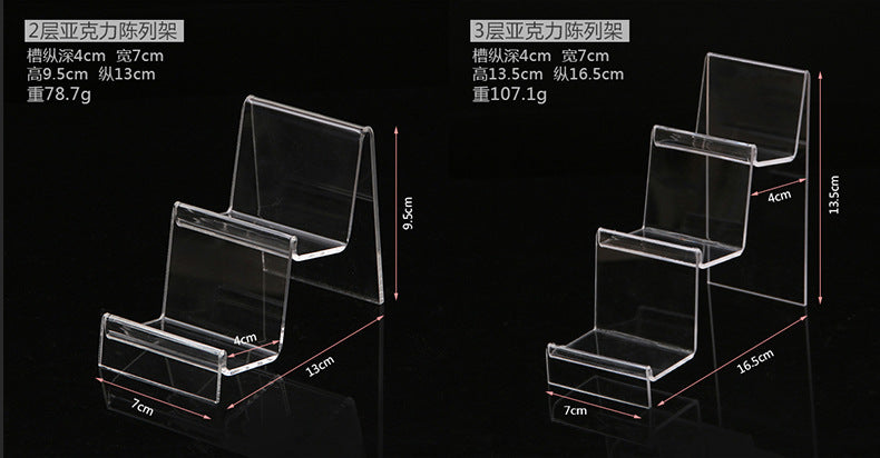 Multi-layer acrylic display stand mobile phone wallet display stand plexiglass transparent display display props