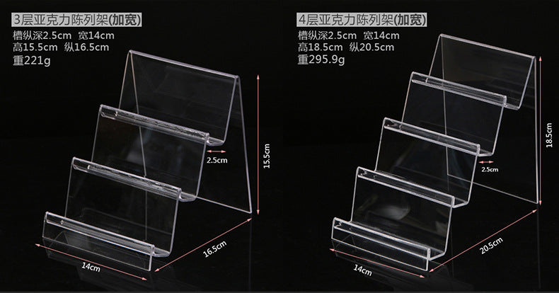 Multi-layer acrylic display stand mobile phone wallet display stand plexiglass transparent display display props