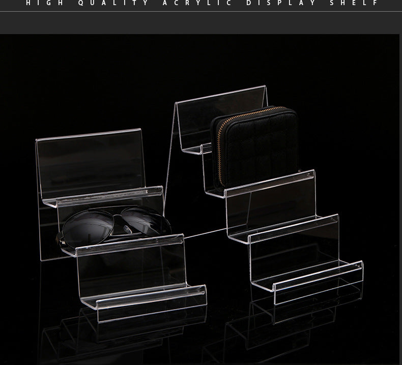 Multi-layer acrylic display stand mobile phone wallet display stand plexiglass transparent display display props