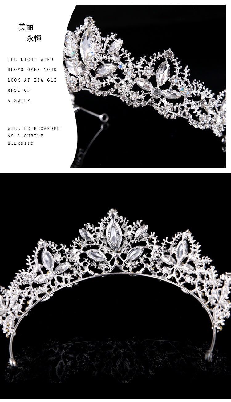 Baroque Crown European and American Hot Selling Crystal Bridal Tiara Crown Wedding Dress Accessories Bridal Jewelry Birthday Crown