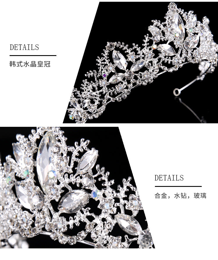 Baroque Crown European and American Hot Selling Crystal Bridal Tiara Crown Wedding Dress Accessories Bridal Jewelry Birthday Crown