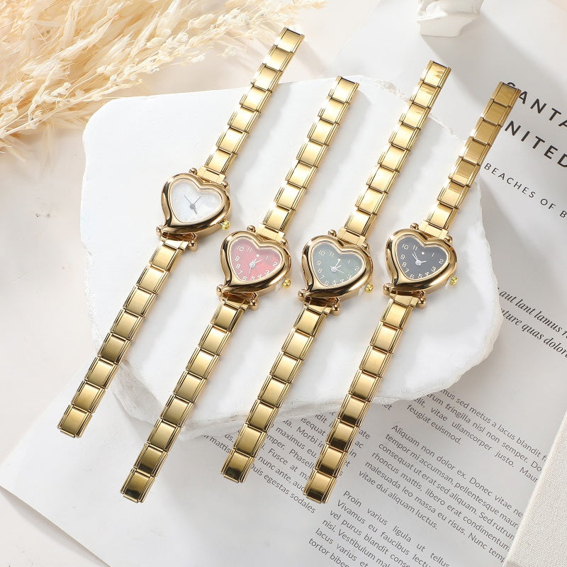 Mode femmes bricolage 9mm largeur italien élastique charme en acier inoxydable montre Bracelet Bracelet pour fête ami femme anniversaire bijoux cadeaux