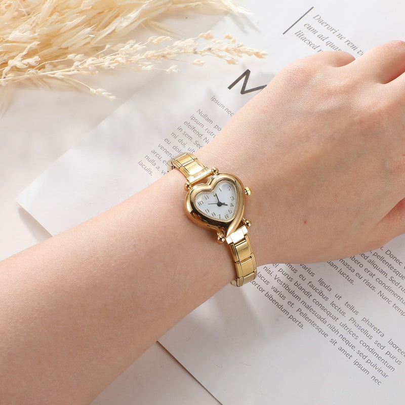 Mode femmes bricolage 9mm largeur italien élastique charme en acier inoxydable montre Bracelet Bracelet pour fête ami femme anniversaire bijoux cadeaux