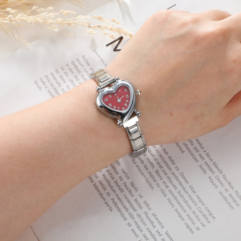 Mode femmes bricolage 9mm largeur italien élastique charme en acier inoxydable montre Bracelet Bracelet pour fête ami femme anniversaire bijoux cadeaux