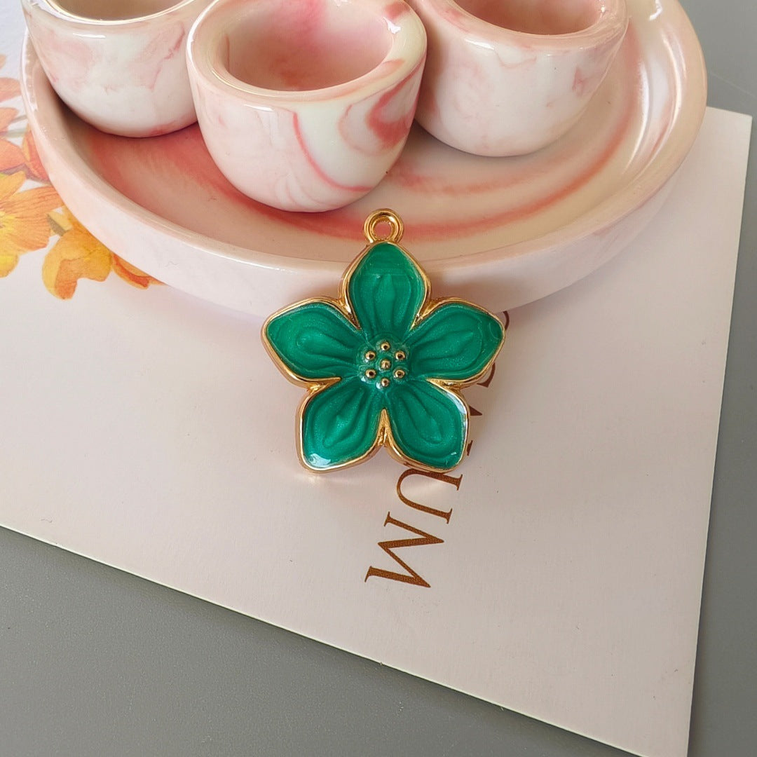Accessories DIY Accessories Pearlescent Flower Ins Style Classic Five-petal Flower Earrings Keychain Bracelet Small Pendant
