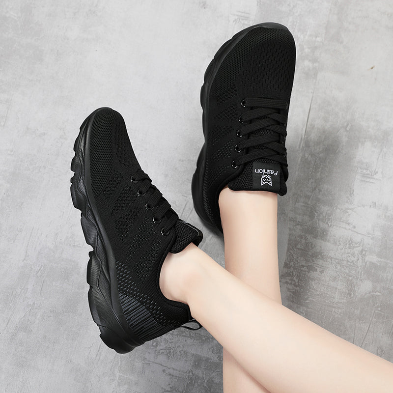 Chaussures de sport pour femmes (automne) : respirantes en maille, semelles souples, adaptées à la marche et à l'activité physique pour les femmes d'âge mûr et les seniors
