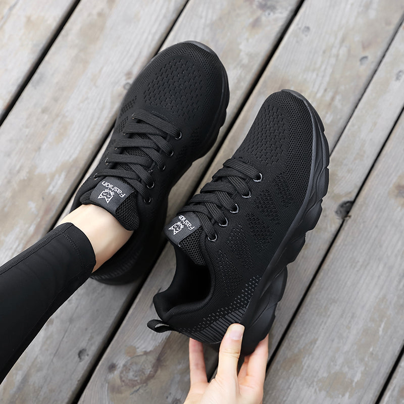 Chaussures de sport pour femmes (automne) : respirantes en maille, semelles souples, adaptées à la marche et à l'activité physique pour les femmes d'âge mûr et les seniors
