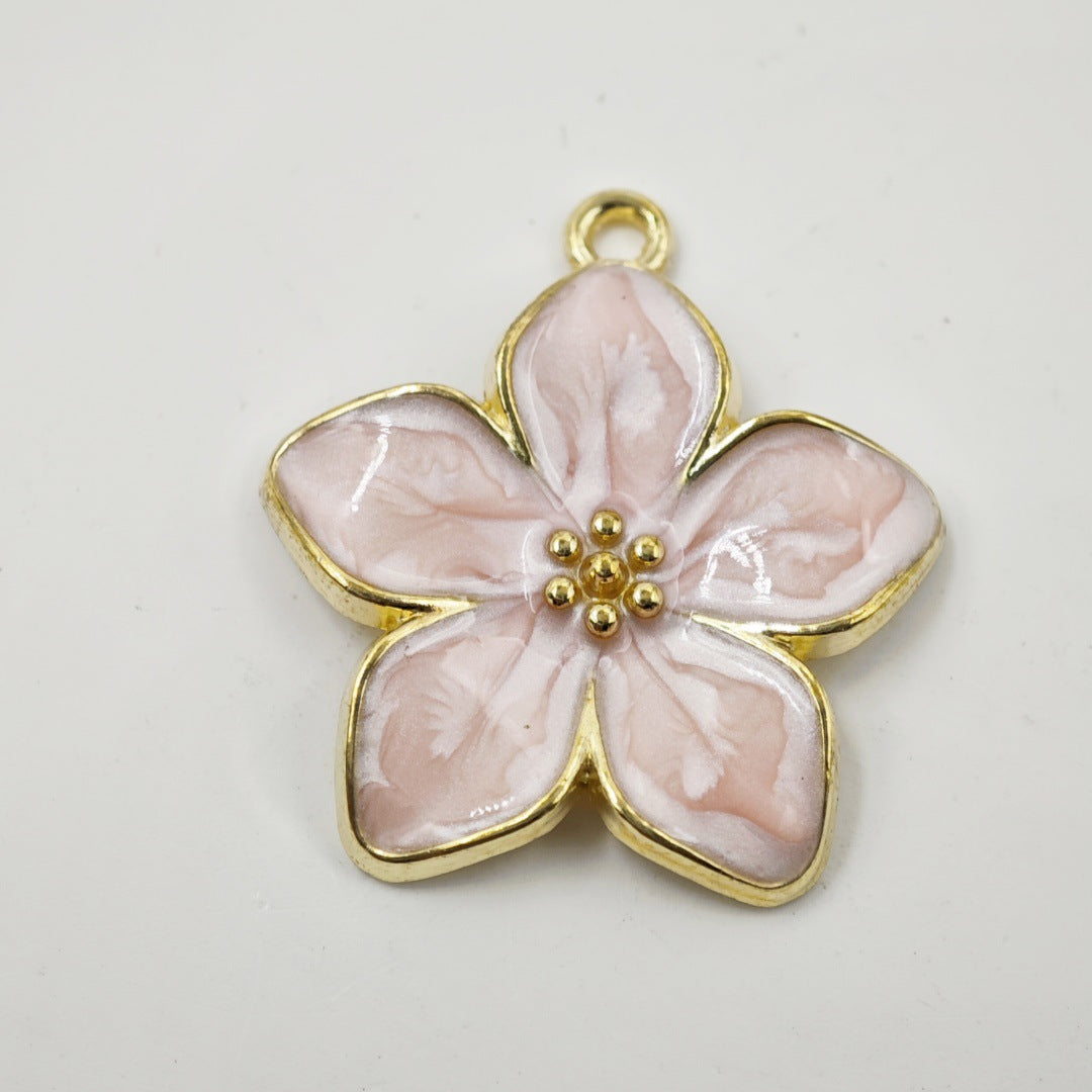 Accessories DIY Accessories Pearlescent Flower Ins Style Classic Five-petal Flower Earrings Keychain Bracelet Small Pendant