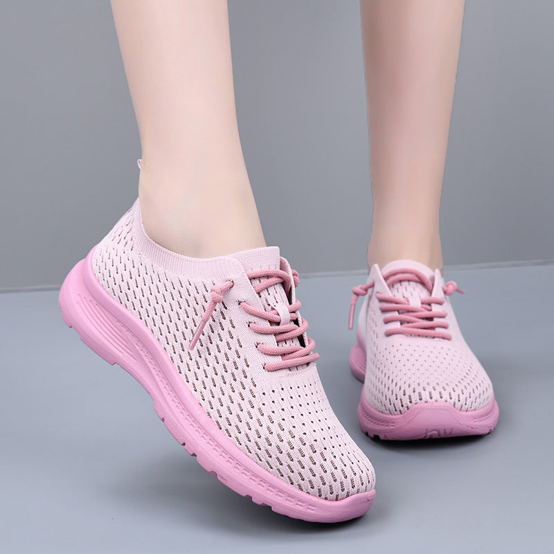 Women's Shoes, Fashionable Casual Shoes, Breathable Single Shoes, Shallow Shoes, Lightweight, Comfortable and Versatile Mesh Shoes