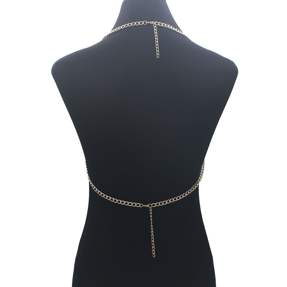 Chaîne de corps tendance pour femme – Design multicouche en aluminium – Accessoire pour bikini et tenue d'été