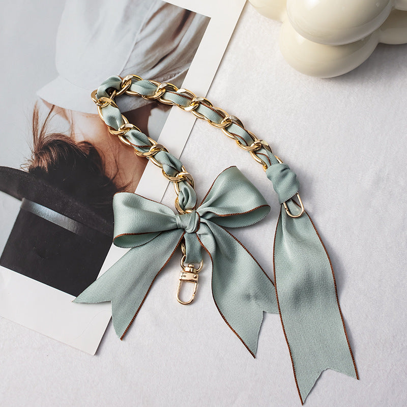 Mobile Phone Chain Braided Wrist Hanging High-End Short Mobile Phone Lanyard Shell Chain Mobile Phone Lanyard Hanging Handmade Silk Scarf