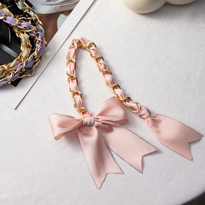 Mobile Phone Chain Braided Wrist Hanging High-End Short Mobile Phone Lanyard Shell Chain Mobile Phone Lanyard Hanging Handmade Silk Scarf