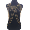 Cross-border jewelry European and American fashion personality punk style metal long multi-layer tassel body chain sexy clothing accessories