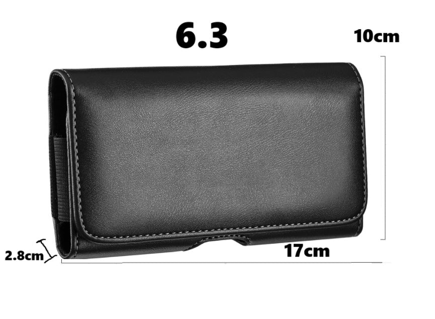 (Bf08 Waist Bag) Faux Leather Mobile Phone Protective Universal Case, Suitable for Men's Belt Clip Holder Pouch Cover