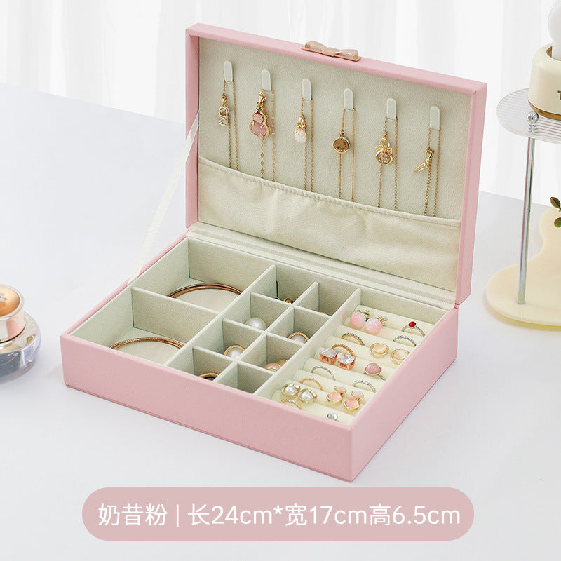 Large-Capacity Jewelry Storage Box, Jewelry Box for Hand Accessories, Rings, Earrings, Necklaces, Bracelets, and Jewelry Storage Box