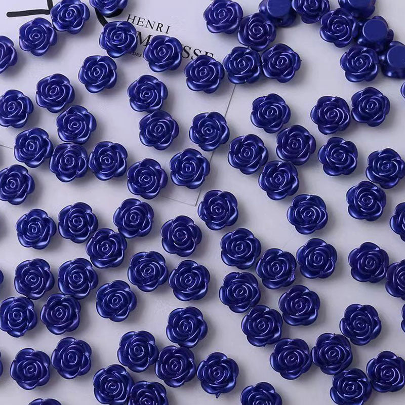 14mm happiness flower material diy handmade beaded abs simulation beads rose petals perforated mobile phone accessories