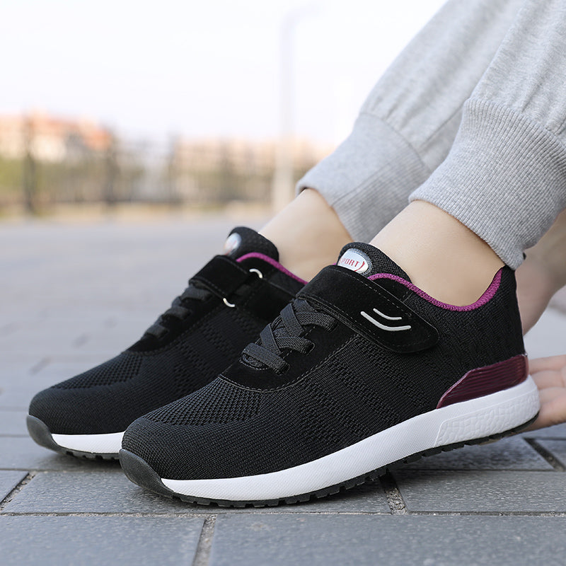 Chaussures de sport pour femmes (automne) : respirantes en maille, semelles souples, adaptées à la marche et à l'activité physique pour les femmes d'âge mûr et les seniors