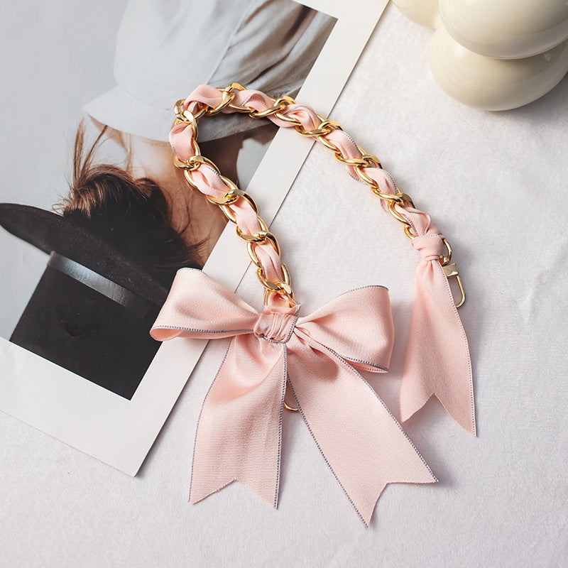 Mobile Phone Chain Braided Wrist Hanging High-End Short Mobile Phone Lanyard Shell Chain Mobile Phone Lanyard Hanging Handmade Silk Scarf