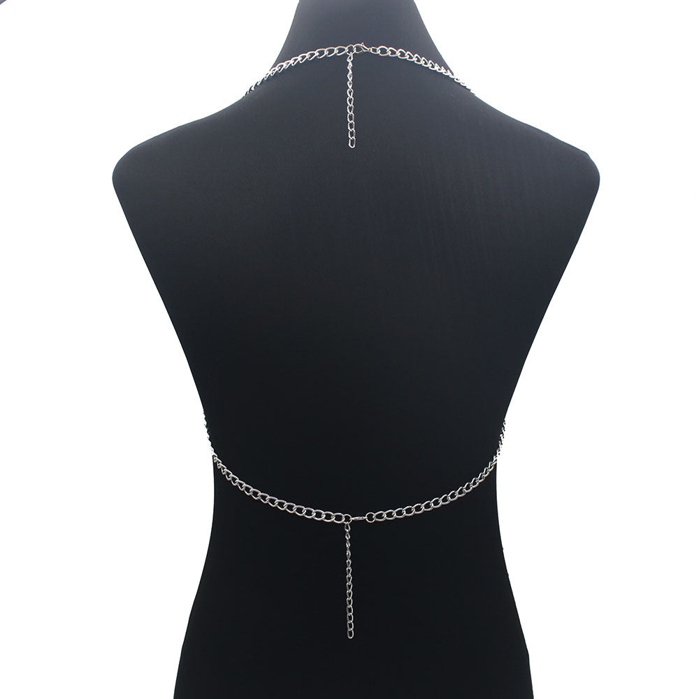 Chaîne de corps tendance pour femme – Design multicouche en aluminium – Accessoire pour bikini et tenue d'été