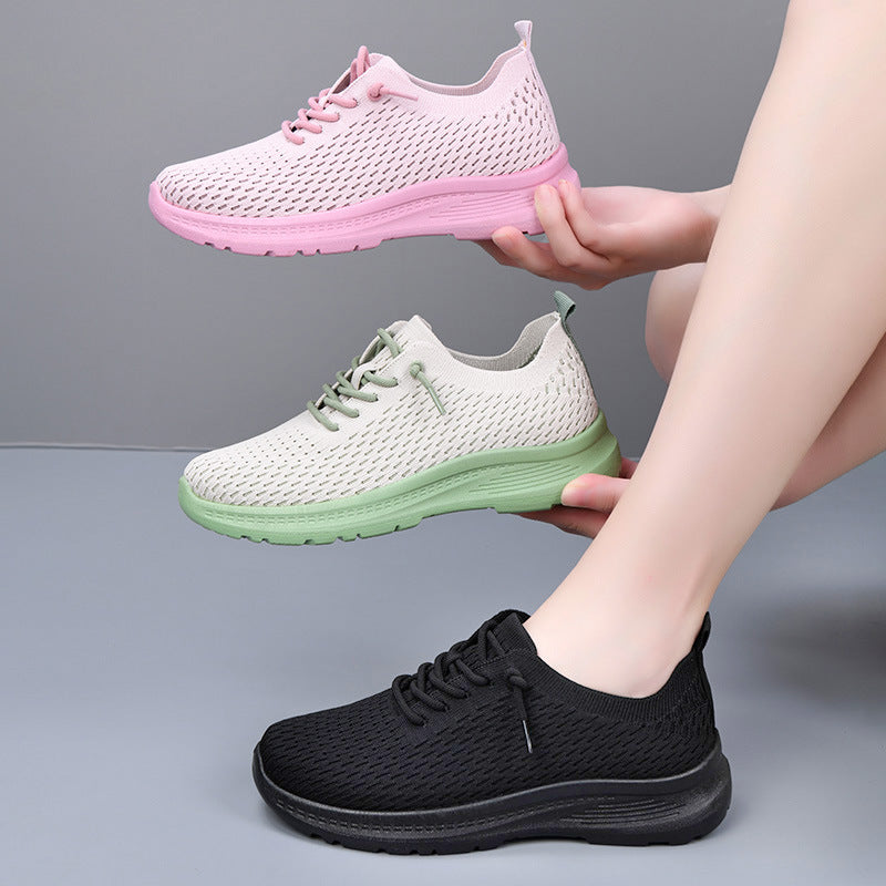 Women's Shoes, Fashionable Casual Shoes, Breathable Single Shoes, Shallow Shoes, Lightweight, Comfortable and Versatile Mesh Shoes