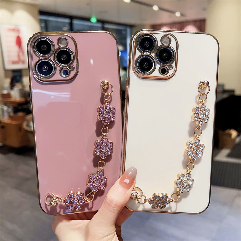Rhinestone bracelet for Apple 15 phone case iphone13PROMAX all-inclusive Apple 11/12PR/8Plus
