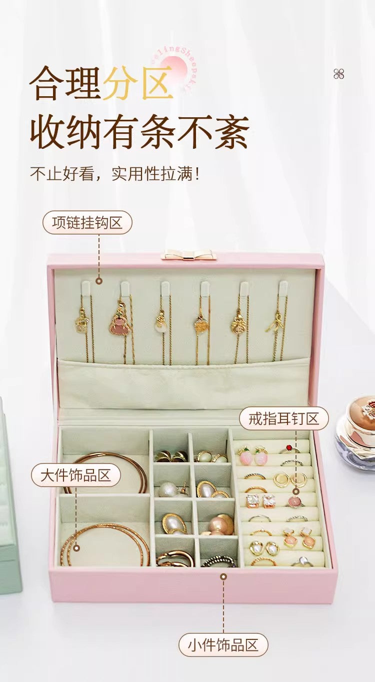 Large-Capacity Jewelry Storage Box, Jewelry Box for Hand Accessories, Rings, Earrings, Necklaces, Bracelets, and Jewelry Storage Box