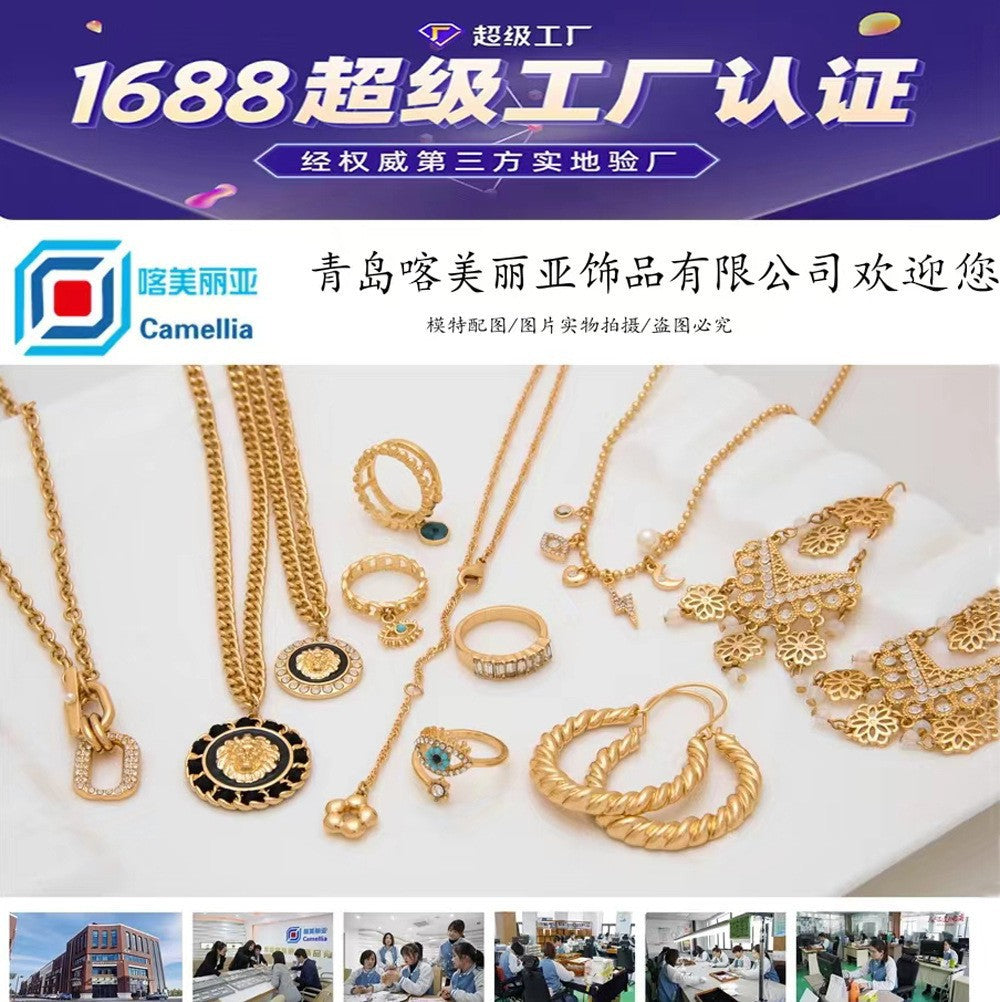 Article tendance style européen/américain – Best-seller international Collier long et épuré haut de gamme pour femme avec pendentif ovale – Vente en gros de bijoux de Qingdao