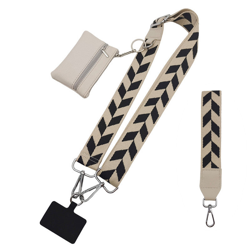 Cross-border hot-selling mobile phone strap with change small bag detachable extended bag with adjustable replacement bag strap wholesale