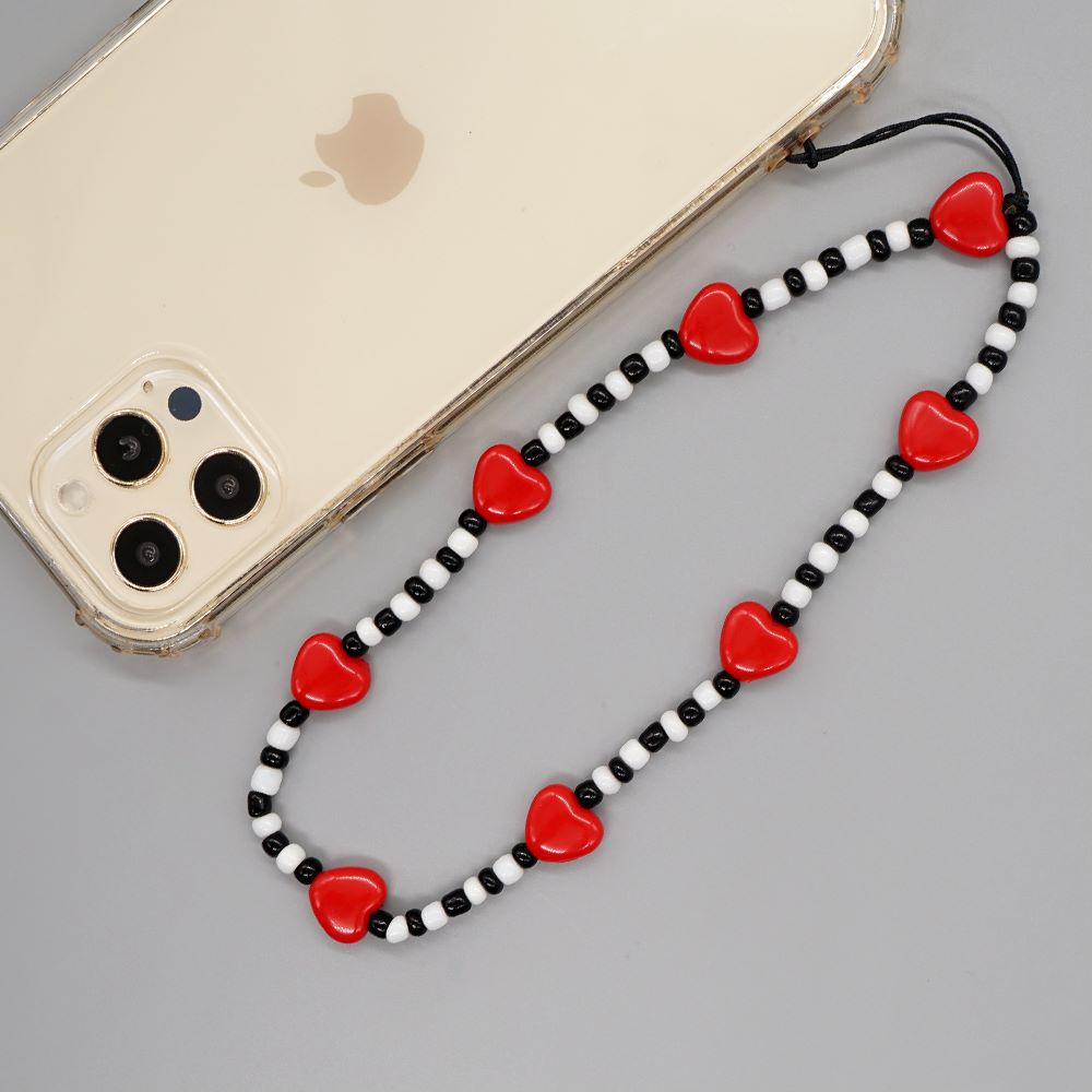 Handmade pearl beaded mobile phone chain mobile phone case lanyard pendant wrist pendant diy accessories