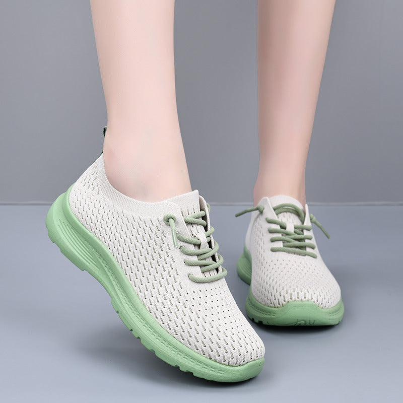 Women's Shoes, Fashionable Casual Shoes, Breathable Single Shoes, Shallow Shoes, Lightweight, Comfortable and Versatile Mesh Shoes