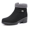 Winter new wedge women's shoes 2024 middle-aged mother non-slip short boots fleece-lined padded warm cotton shoes a generation of hair
