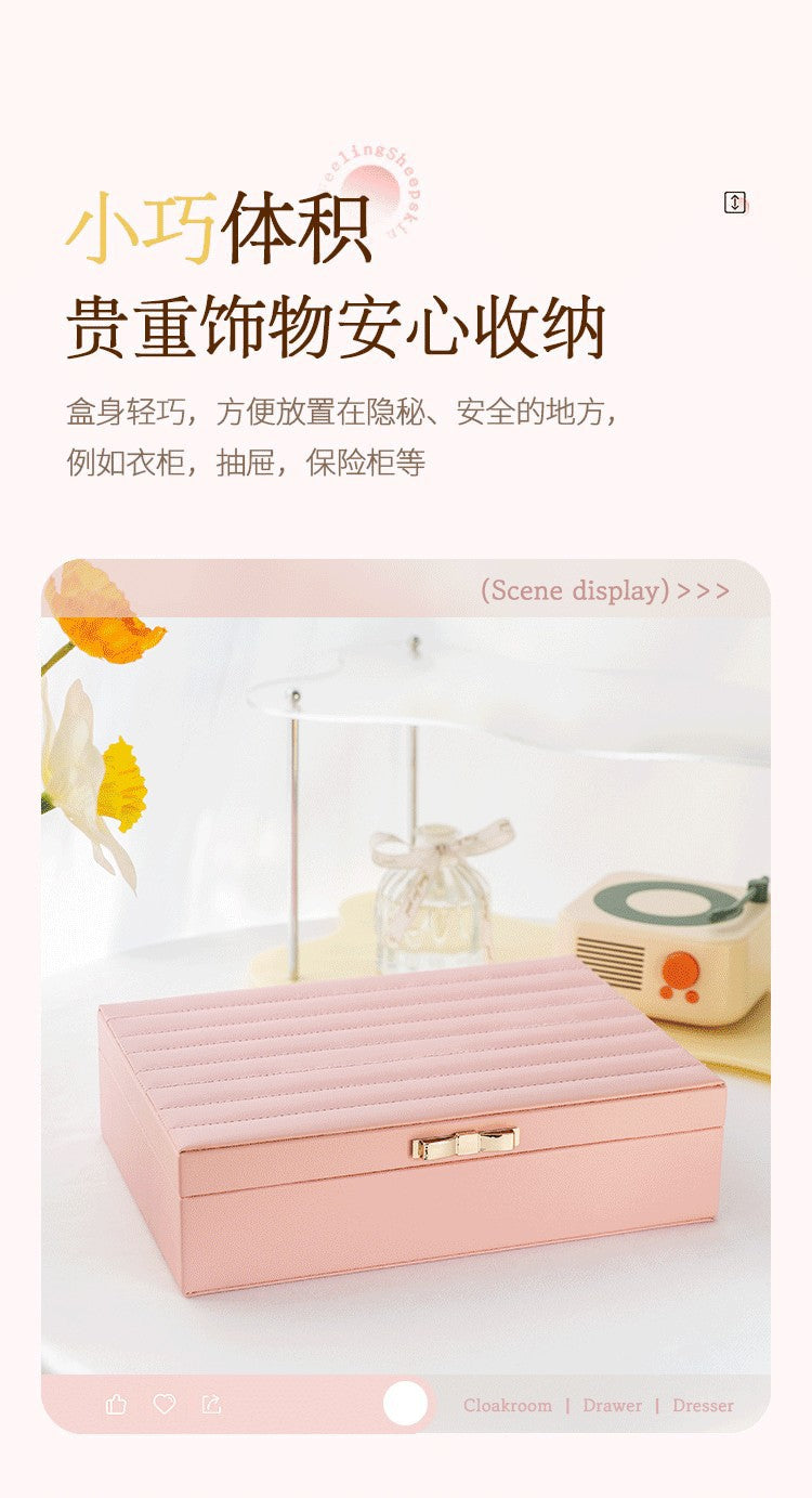 Large-Capacity Jewelry Storage Box, Jewelry Box for Hand Accessories, Rings, Earrings, Necklaces, Bracelets, and Jewelry Storage Box