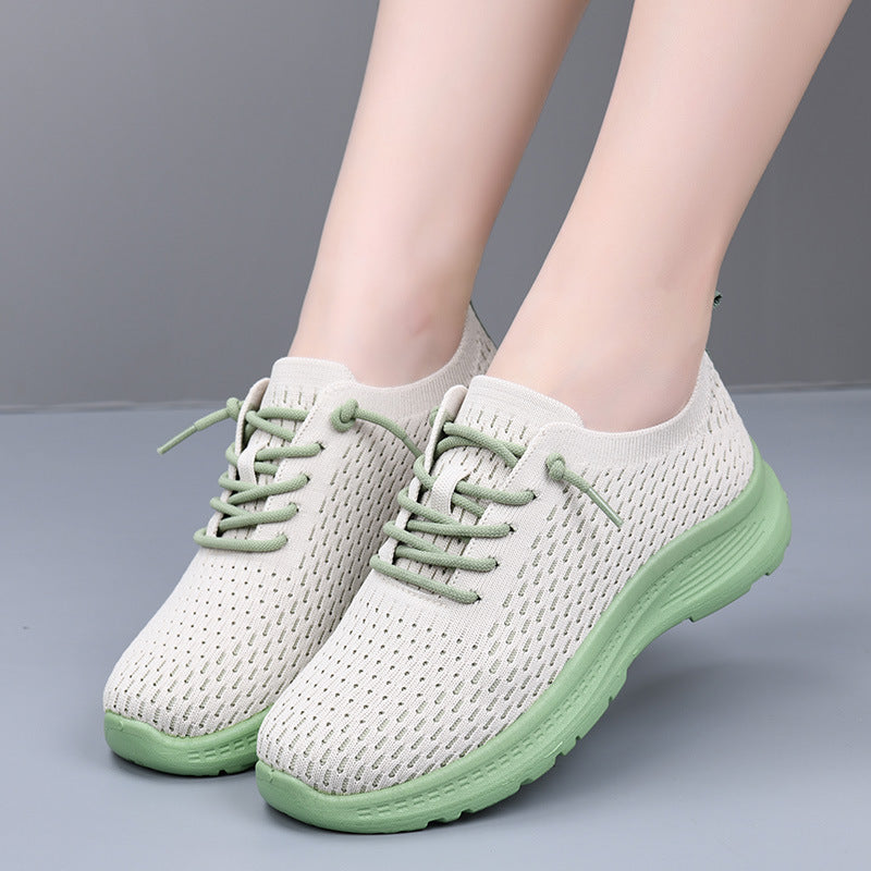 Women's Shoes, Fashionable Casual Shoes, Breathable Single Shoes, Shallow Shoes, Lightweight, Comfortable and Versatile Mesh Shoes