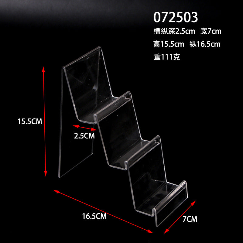 Multi-layer acrylic display stand mobile phone wallet display stand plexiglass transparent display display props