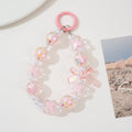 Japanese and Korean Ins Style Handmade Beaded Macaron Colorful Beads Mobile Phone Lanyard Flower Mobile Phone Chain Wrist Rope Wholesale