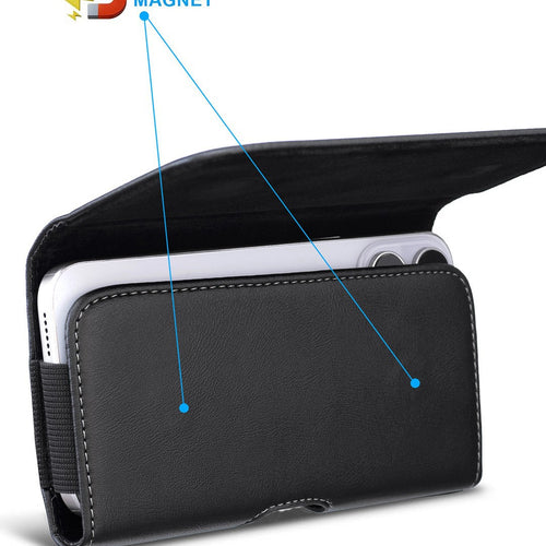(Bf08 Waist Bag) Faux Leather Mobile Phone Protective Universal Case, Suitable for Men's Belt Clip Holder Pouch Cover