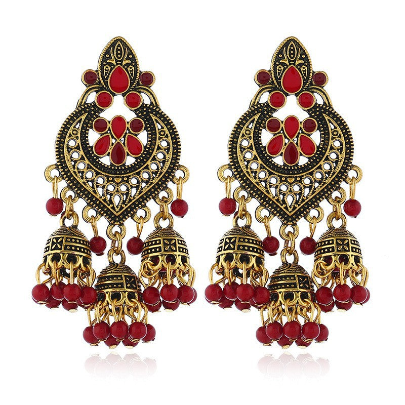 Carefully Selected Cross-Border Jewelry, European and American Fashion Tassel Earrings, Bohemian Alloy Personalized Ear Studs, Earrings, and Ear Accessories for Women
