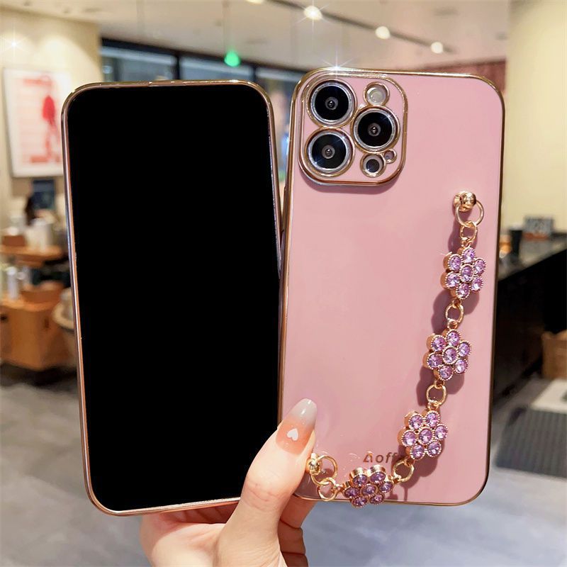 Rhinestone bracelet for Apple 15 phone case iphone13PROMAX all-inclusive Apple 11/12PR/8Plus