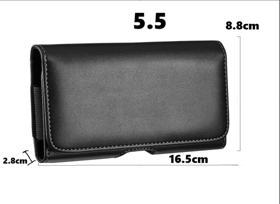 (Bf08 Waist Bag) Faux Leather Mobile Phone Protective Universal Case, Suitable for Men's Belt Clip Holder Pouch Cover