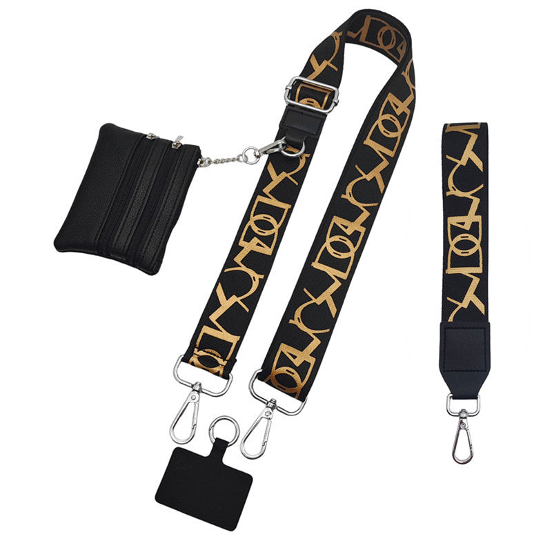Cross-border hot-selling mobile phone strap with change small bag detachable extended bag with adjustable replacement bag strap wholesale