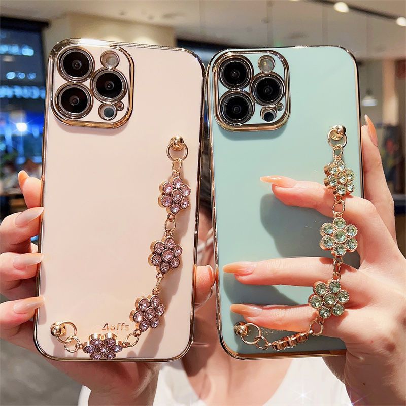 Rhinestone bracelet for Apple 15 phone case iphone13PROMAX all-inclusive Apple 11/12PR/8Plus